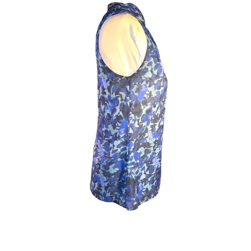 Banana Republic Blue Sleeveless Blouse Petite Women Size 00 - Picture 5 of 9